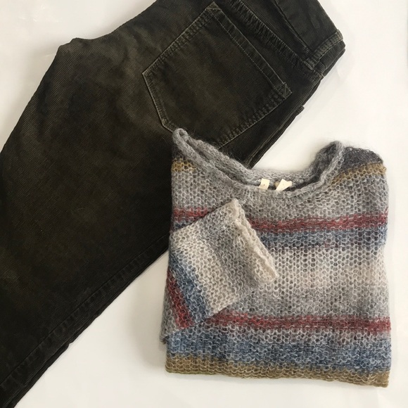 Anthropologie Sweaters - Anthro Angora Alpaca Wool Open Stitch Sweater